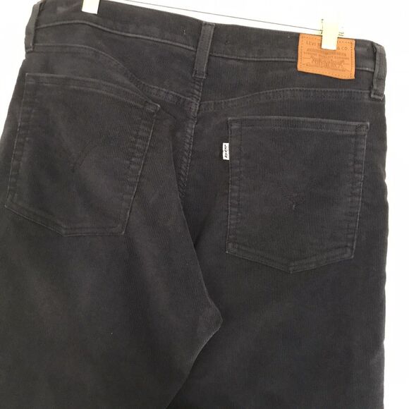 Levis Wedgie Straight Leg Navy Blue Button Fly Corduroy Casual Pants - 32 - Picture 5 of 10